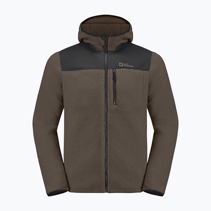 Bluza polarowa męska Jack Wolfskin Kammweg Pile Fz cold coffee