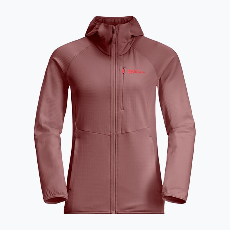 Bluza polarowa damska Jack Wolfskin Kolbenberg Hooded Fz mineral red 7