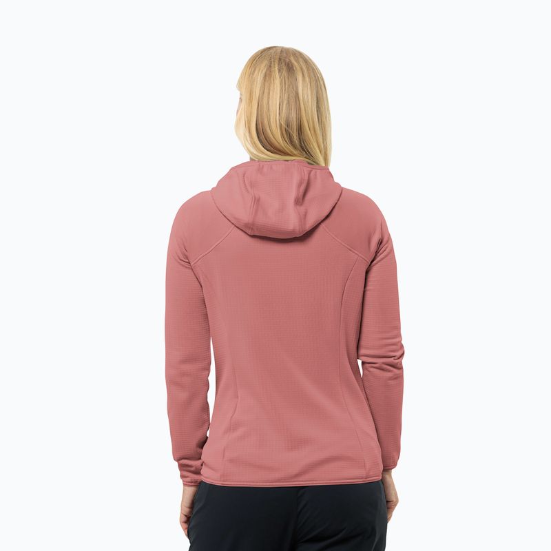 Bluza polarowa damska Jack Wolfskin Kolbenberg Hooded Fz mineral red 2