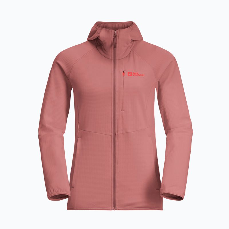 Bluza polarowa damska Jack Wolfskin Kolbenberg Hooded Fz mineral red 7