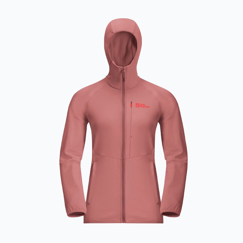 Bluza polarowa damska Jack Wolfskin Kolbenberg Hooded Fz mineral red 8