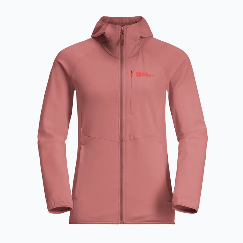 Bluza polarowa damska Jack Wolfskin Kolbenberg Hooded Fz mineral red 8