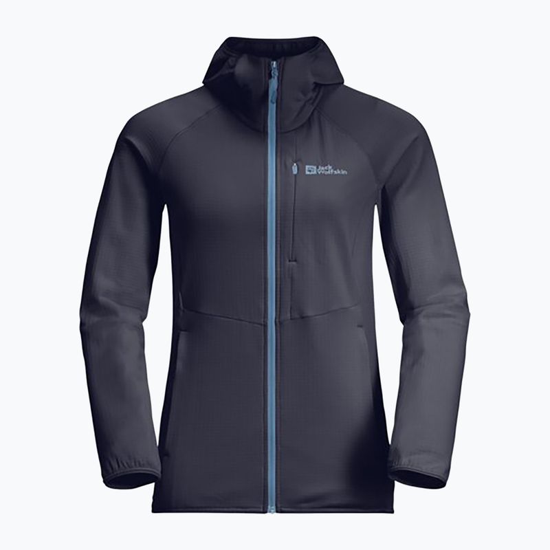 Bluza polarowa damska Jack Wolfskin Kolbenberg Hooded Fz graphite