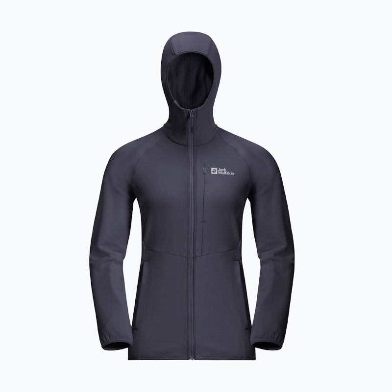 Bluza polarowa damska Jack Wolfskin Kolbenberg Hooded Fz graphite 8