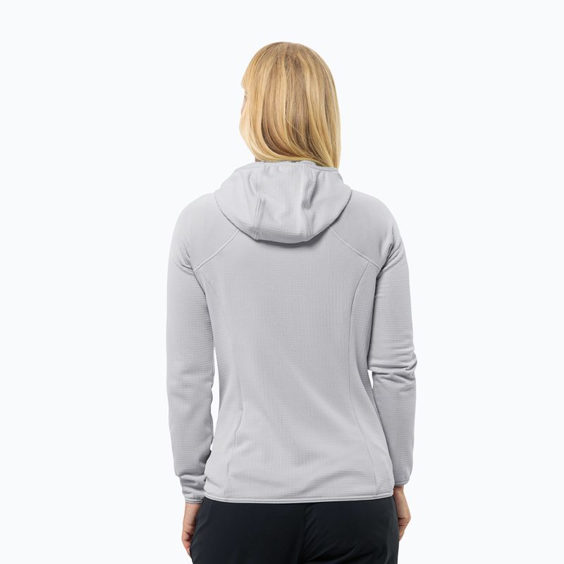 Bluza polarowa damska Jack Wolfskin Kolbenberg Hooded Fz cool grey 2