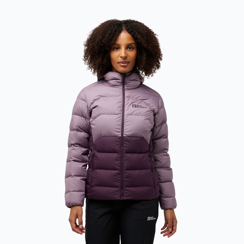 Kurtka puchowa damska Jack Wolfskin Ather Down Hoody midnight plum