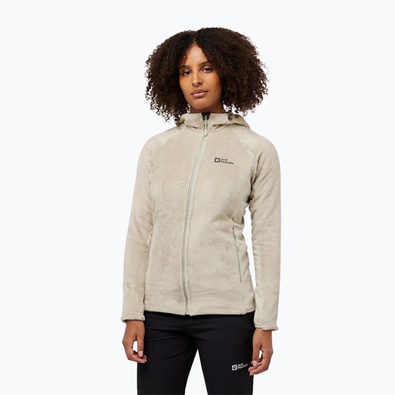 Bluza polarowa damska Jack Wolfskin Rotwand Hooded Fz seal