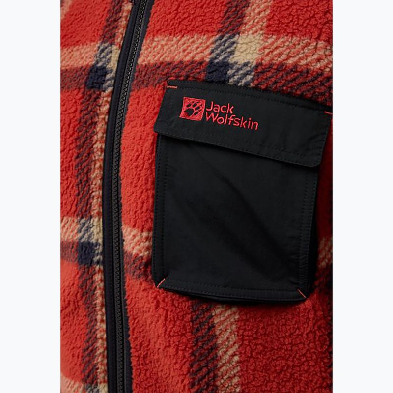 Bluza polarowa męska Jack Wolfskin Felslicht Check intense rust 3