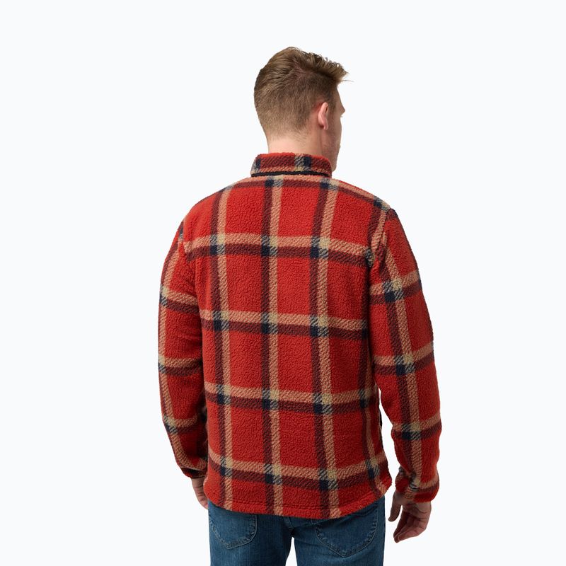 Bluza polarowa męska Jack Wolfskin Felslicht Check intense rust 2