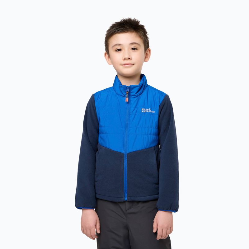 Kurtka hybrydowa dziecięca Jack Wolfskin Haldor Hybrid crisp cobalt