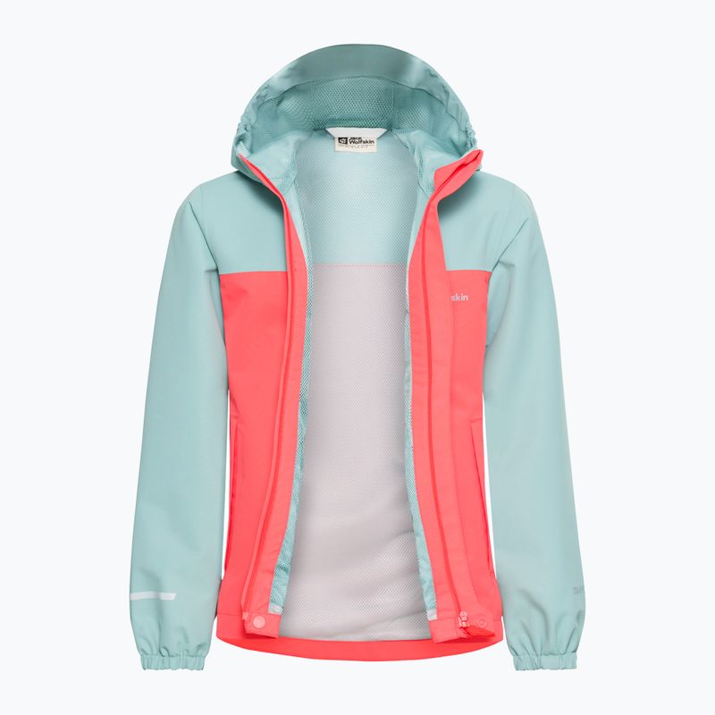 Kurtka przeciwdeszczowa dziecięca Jack Wolfskin Tucan sunset coral 7