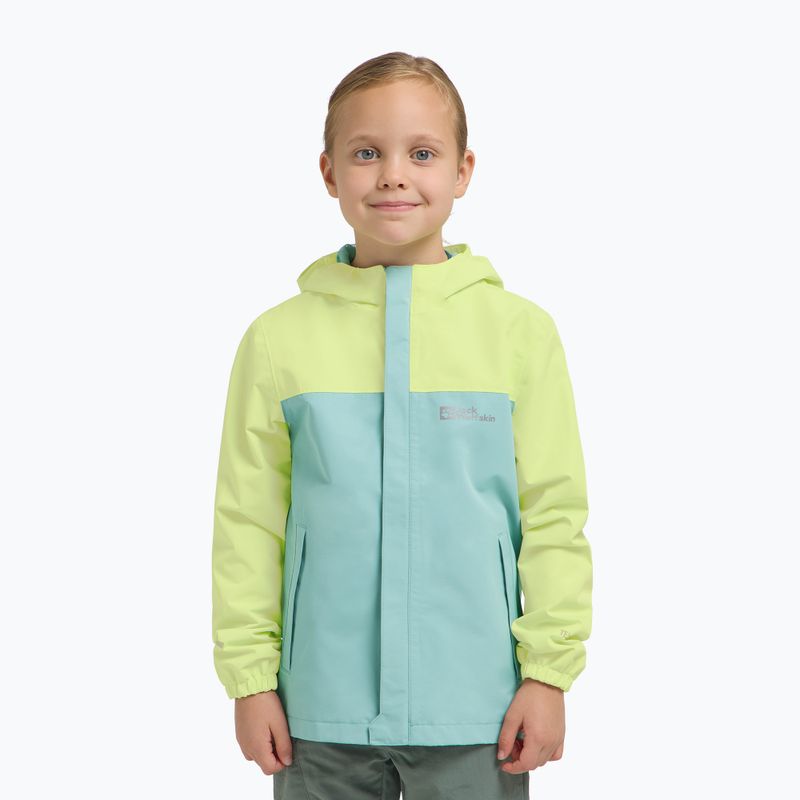 Kurtka przeciwdeszczowa dziecięca Jack Wolfskin Tucan soft jade