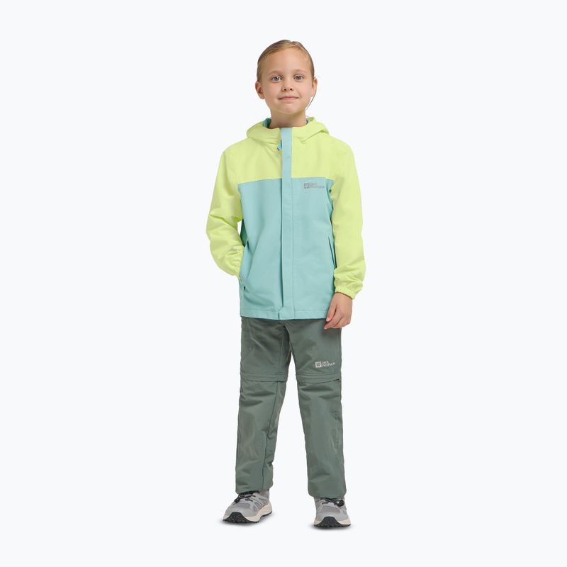 Kurtka przeciwdeszczowa dziecięca Jack Wolfskin Tucan soft jade 2