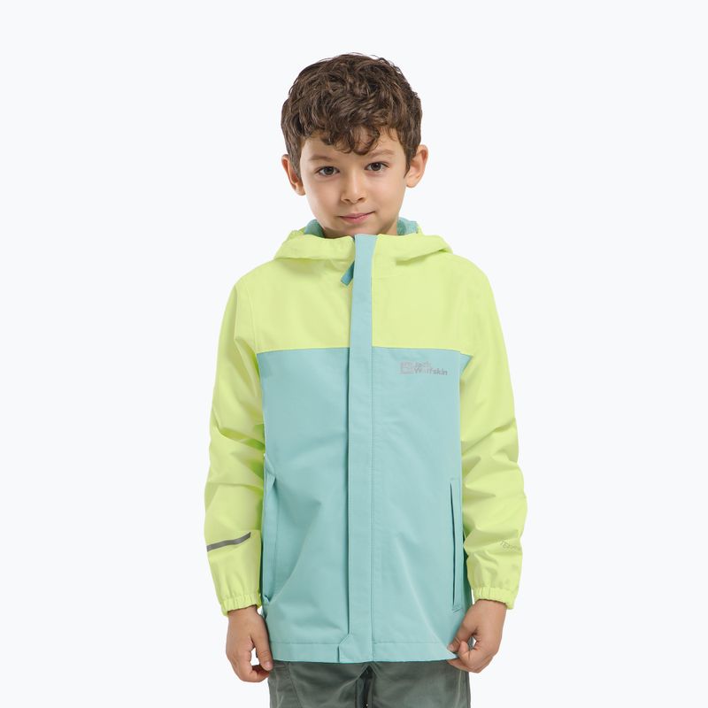 Kurtka przeciwdeszczowa dziecięca Jack Wolfskin Tucan soft jade 5