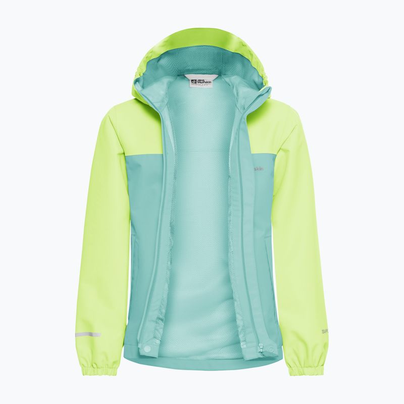 Kurtka przeciwdeszczowa dziecięca Jack Wolfskin Tucan soft jade 14