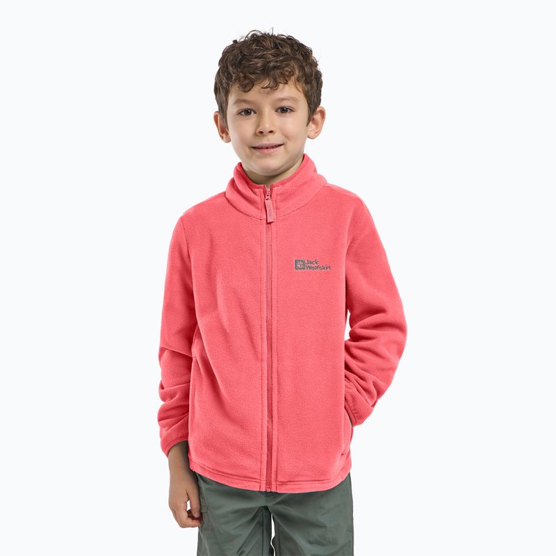 Bluza polarowa dziecięca Jack Wolfskin Taunus sunset coral 10
