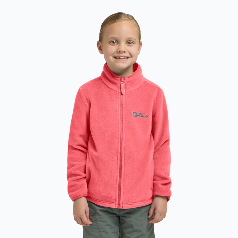 Bluza polarowa dziecięca Jack Wolfskin Taunus sunset coral 12