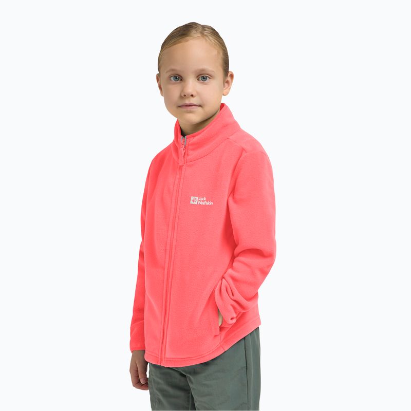 Bluza polarowa dziecięca Jack Wolfskin Taunus sunset coral 15
