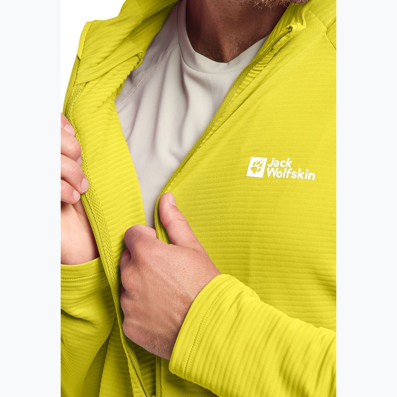 Bluza trekkingowa męska Jack Wolfskin Prelight Full Zip chartreuse 5