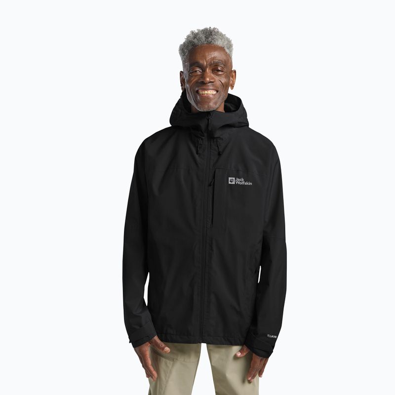 Kurtka przeciwdeszczowa męska Jack Wolfskin Tempest 2l black