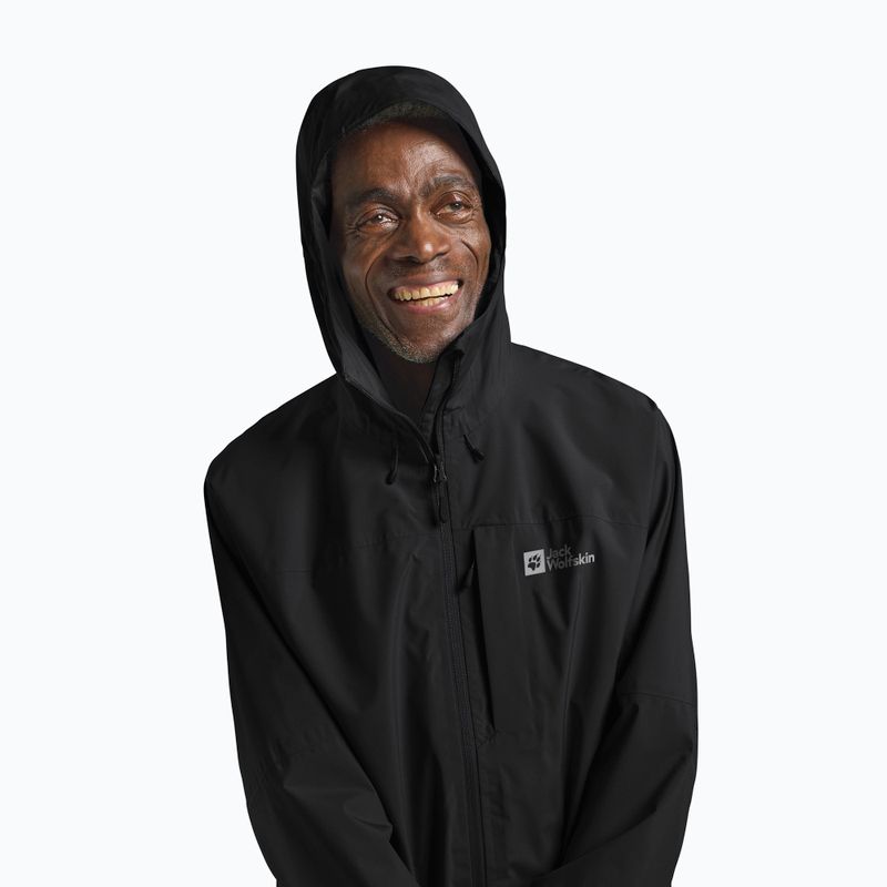 Kurtka przeciwdeszczowa męska Jack Wolfskin Tempest 2l black 5