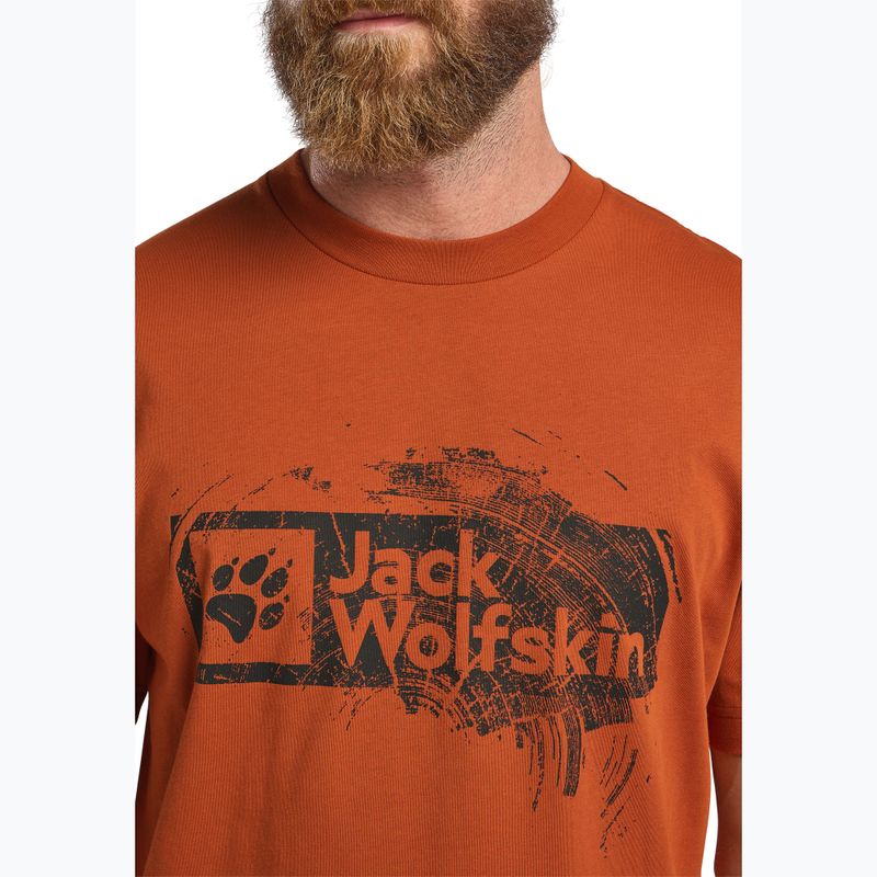 Koszulka męska Jack Wolfskin Jack Wolfskin Brand T burnt orange 4