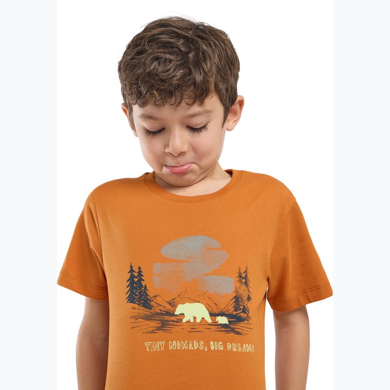 Koszulka dziecięca Jack Wolfskin Graphic Cotton T print soft amber 4