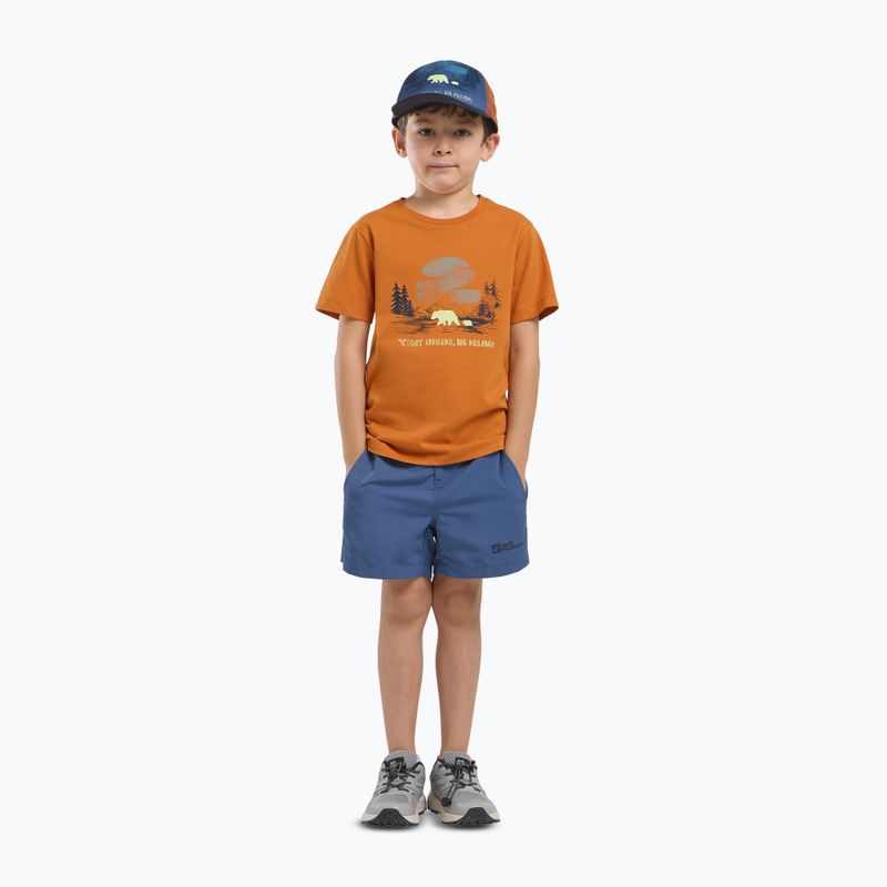 Koszulka dziecięca Jack Wolfskin Graphic Cotton T print soft amber 2