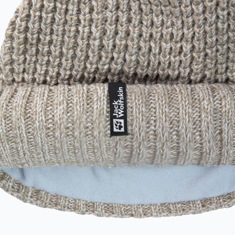 Czapka zimowa damska Jack Wolfskin Medley Knit Beanie linen 3