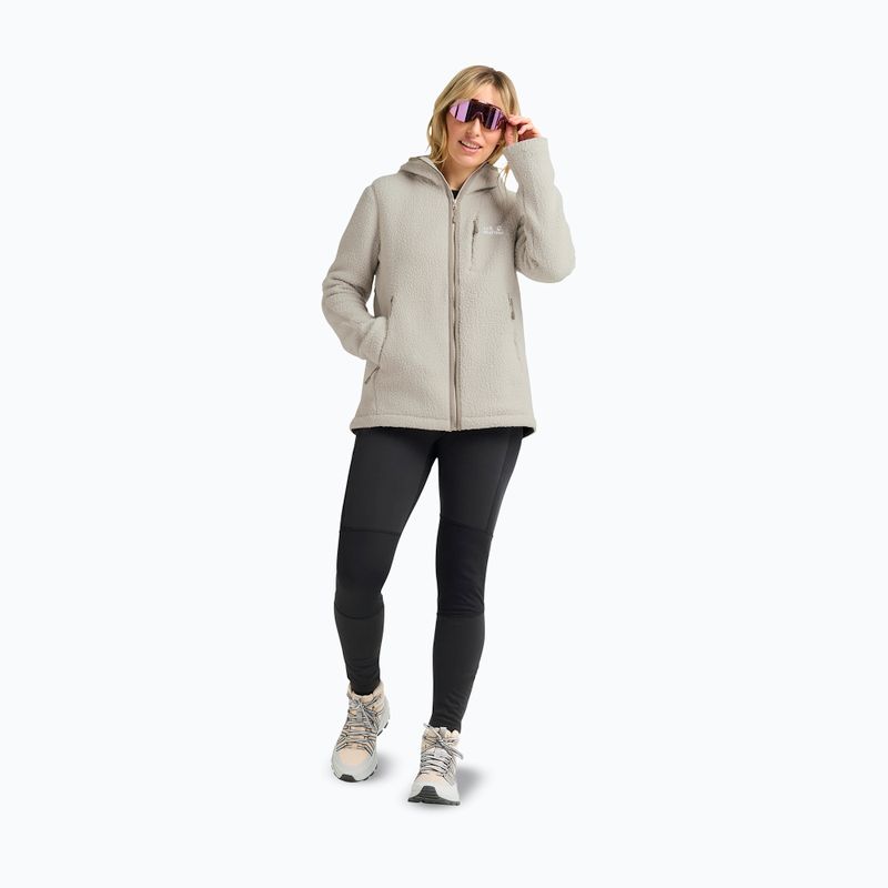 Bluza polarowa damska Jack Wolfskin Cradle Mountain Pile Full Zip pale sand 2