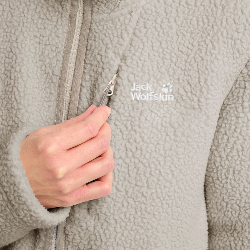 Bluza polarowa damska Jack Wolfskin Cradle Mountain Pile Full Zip pale sand 5