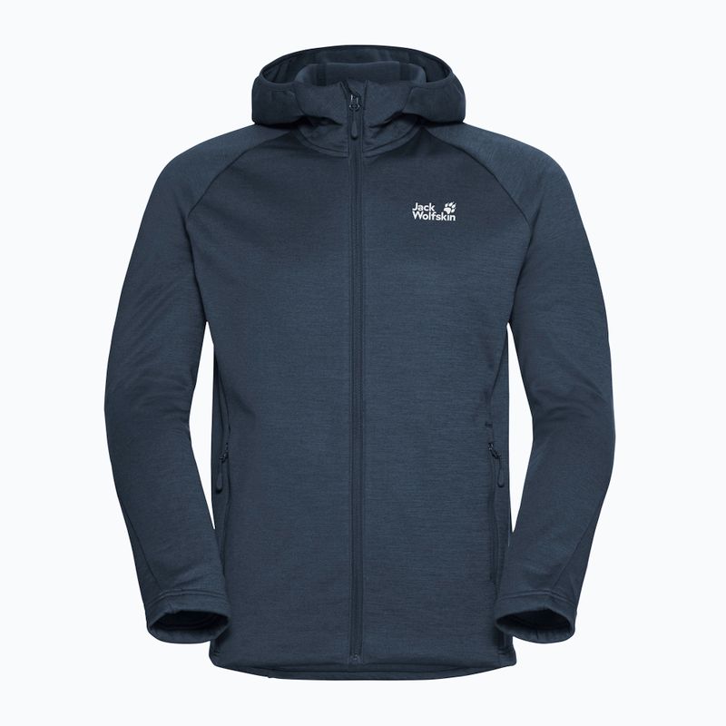 Bluza trekkingowa męska Jack Wolfskin Peak District Hooded Full Zip midnight sky 7