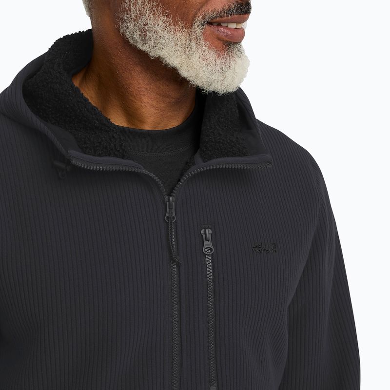 Bluza trekkingowa męska Jack Wolfskin Lake Ridge Hooded black 5