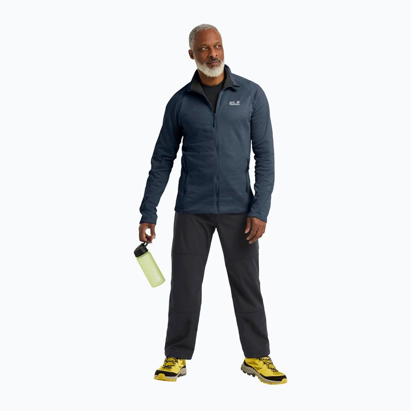 Bluza trekkingowa męska Jack Wolfskin Peak District Full Zip midnight sky 2
