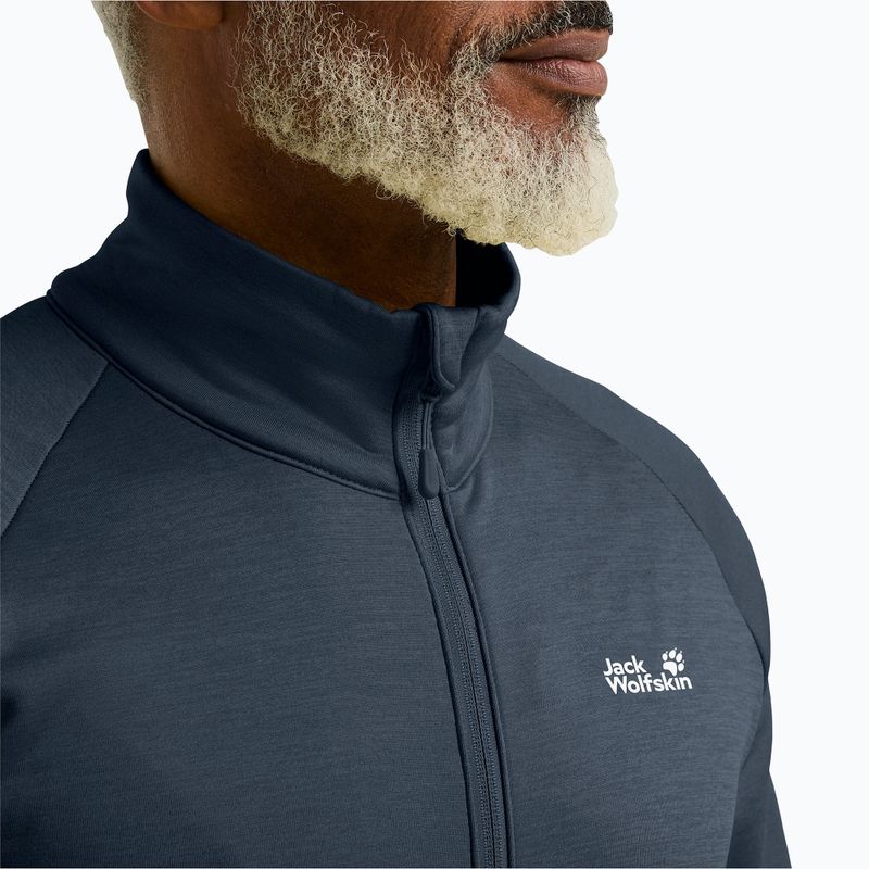 Bluza trekkingowa męska Jack Wolfskin Peak District Full Zip midnight sky 4