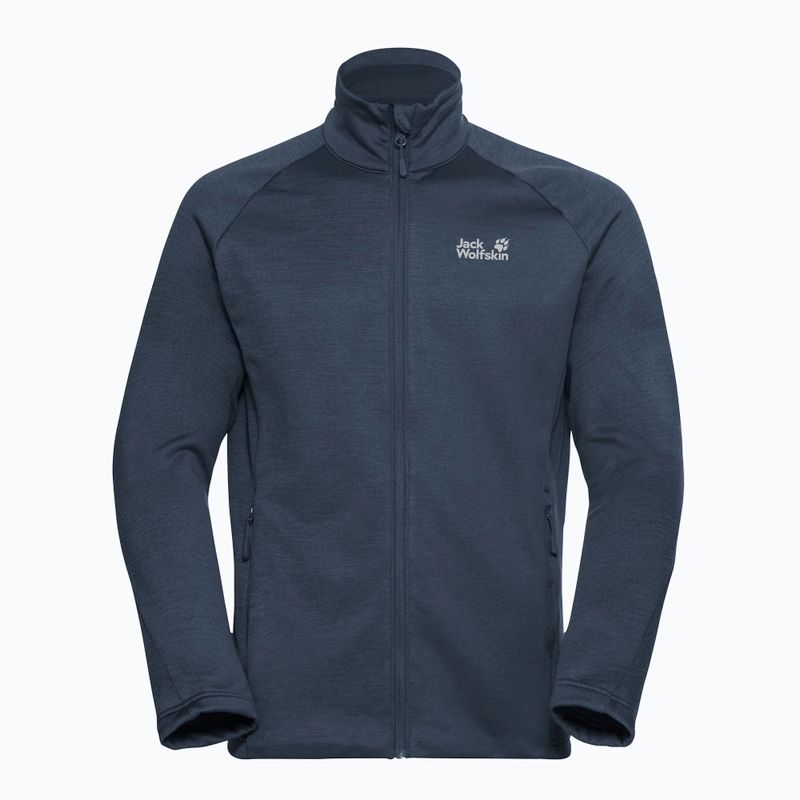 Bluza trekkingowa męska Jack Wolfskin Peak District Full Zip midnight sky 7