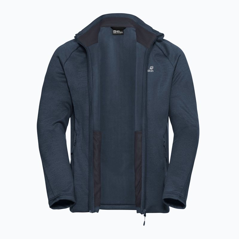 Bluza trekkingowa męska Jack Wolfskin Peak District Full Zip midnight sky 9