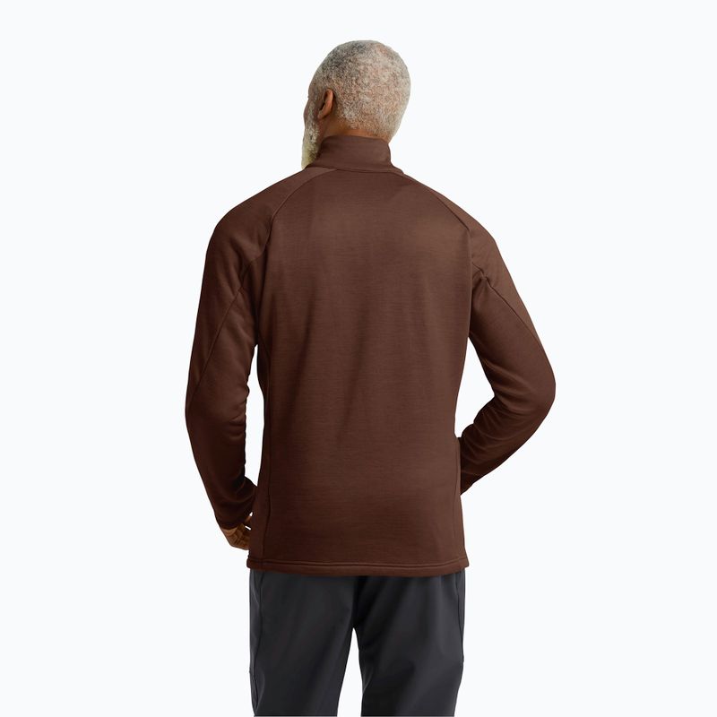 Bluza trekkingowa męska Jack Wolfskin Peak District Full Ziphot choc 3