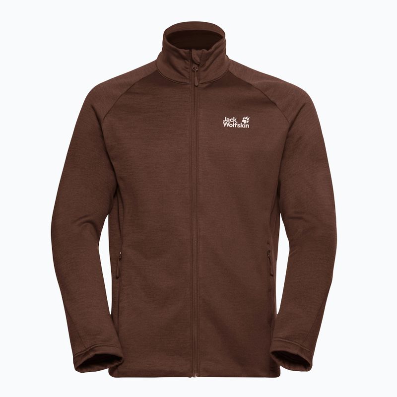 Bluza trekkingowa męska Jack Wolfskin Peak District Full Ziphot choc 7