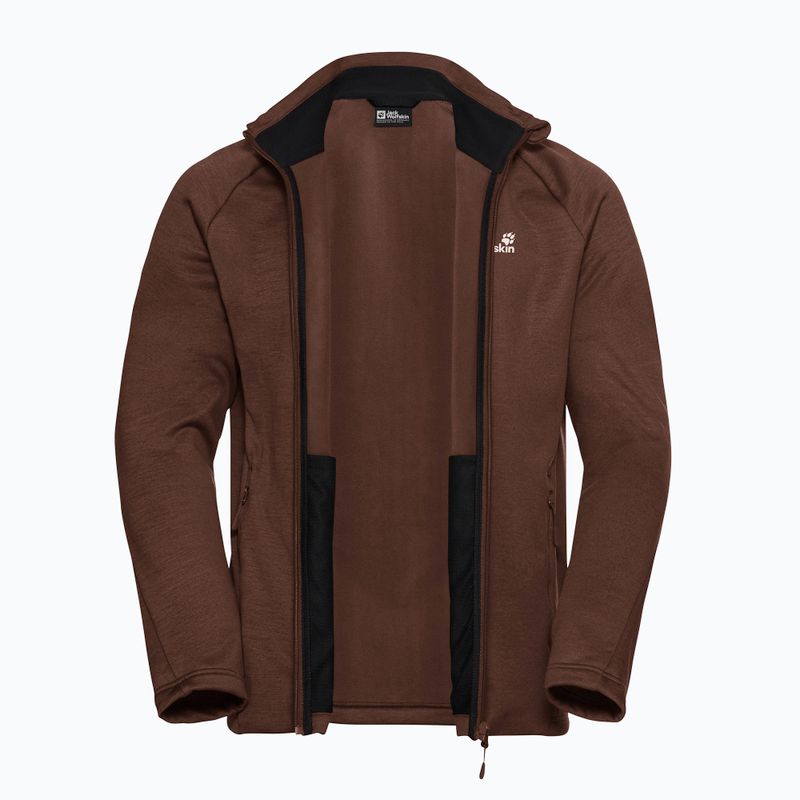 Bluza trekkingowa męska Jack Wolfskin Peak District Full Ziphot choc 9