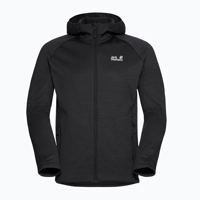 Bluza trekkingowa męska Jack Wolfskin Peak District Hooded Full Zip black 7