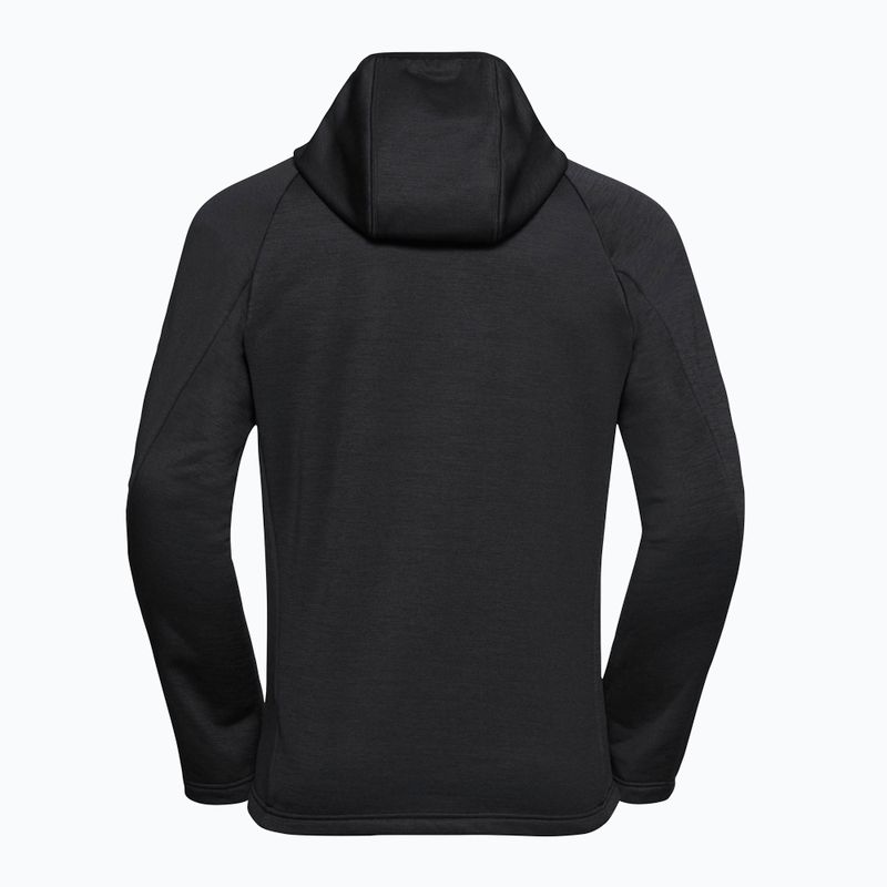 Bluza trekkingowa męska Jack Wolfskin Peak District Hooded Full Zip black 8