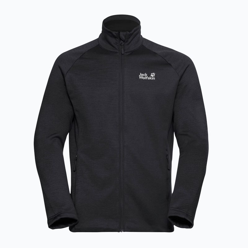 Bluza trekkingowa męska Jack Wolfskin Peak District Full Zip black 7