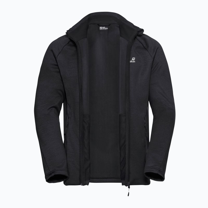 Bluza trekkingowa męska Jack Wolfskin Peak District Full Zip black 9