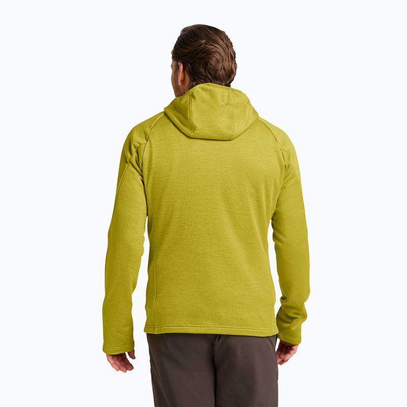 Bluza trekkingowa męska Jack Wolfskin Peak District Hooded Full Zip chartreuse 3