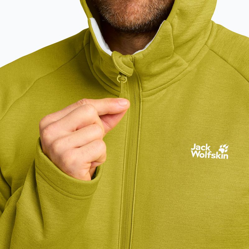 Bluza trekkingowa męska Jack Wolfskin Peak District Hooded Full Zip chartreuse 5