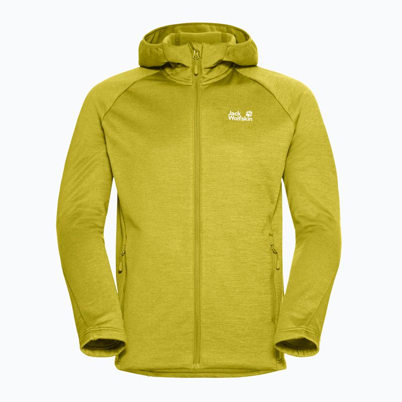 Bluza trekkingowa męska Jack Wolfskin Peak District Hooded Full Zip chartreuse 7