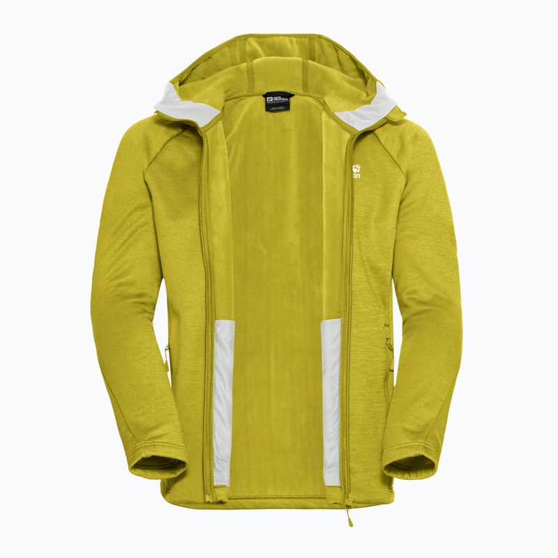 Bluza trekkingowa męska Jack Wolfskin Peak District Hooded Full Zip chartreuse 9
