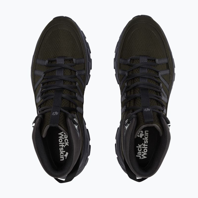 Buty turystyczne męskie Jack Wolfskin Wild Hike Texapore Mid obsidian moss 3