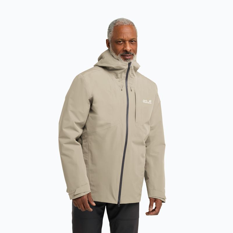 Kurtka 3w1 męska Jack Wolfskin Icecape 3In1 Down Rds linen